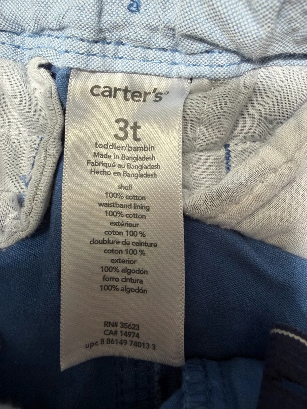 Carter's Royal Blue Casual Kids Pants